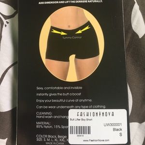 Butt lifter boy shorts